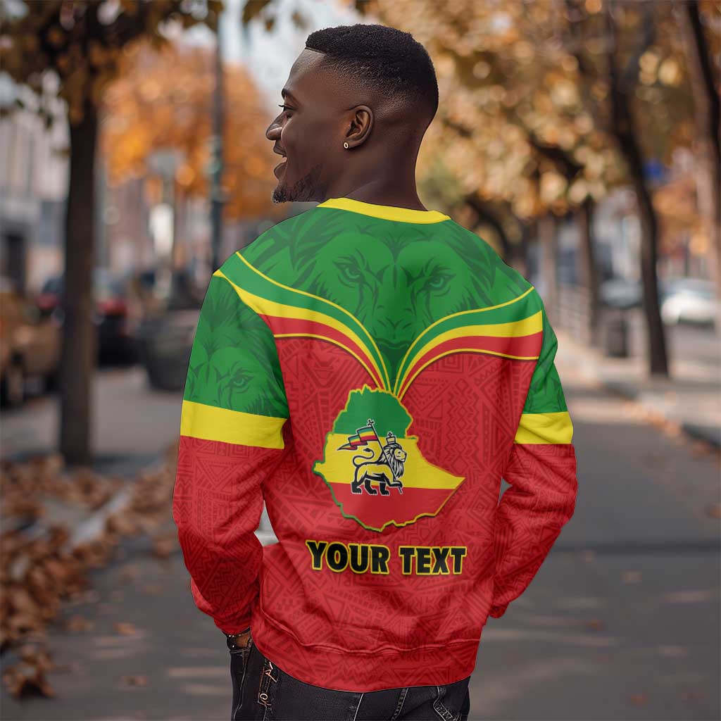Personalized Ethiopia Sweatshirt with Lion of Judah Flag Style - Special Version LT01