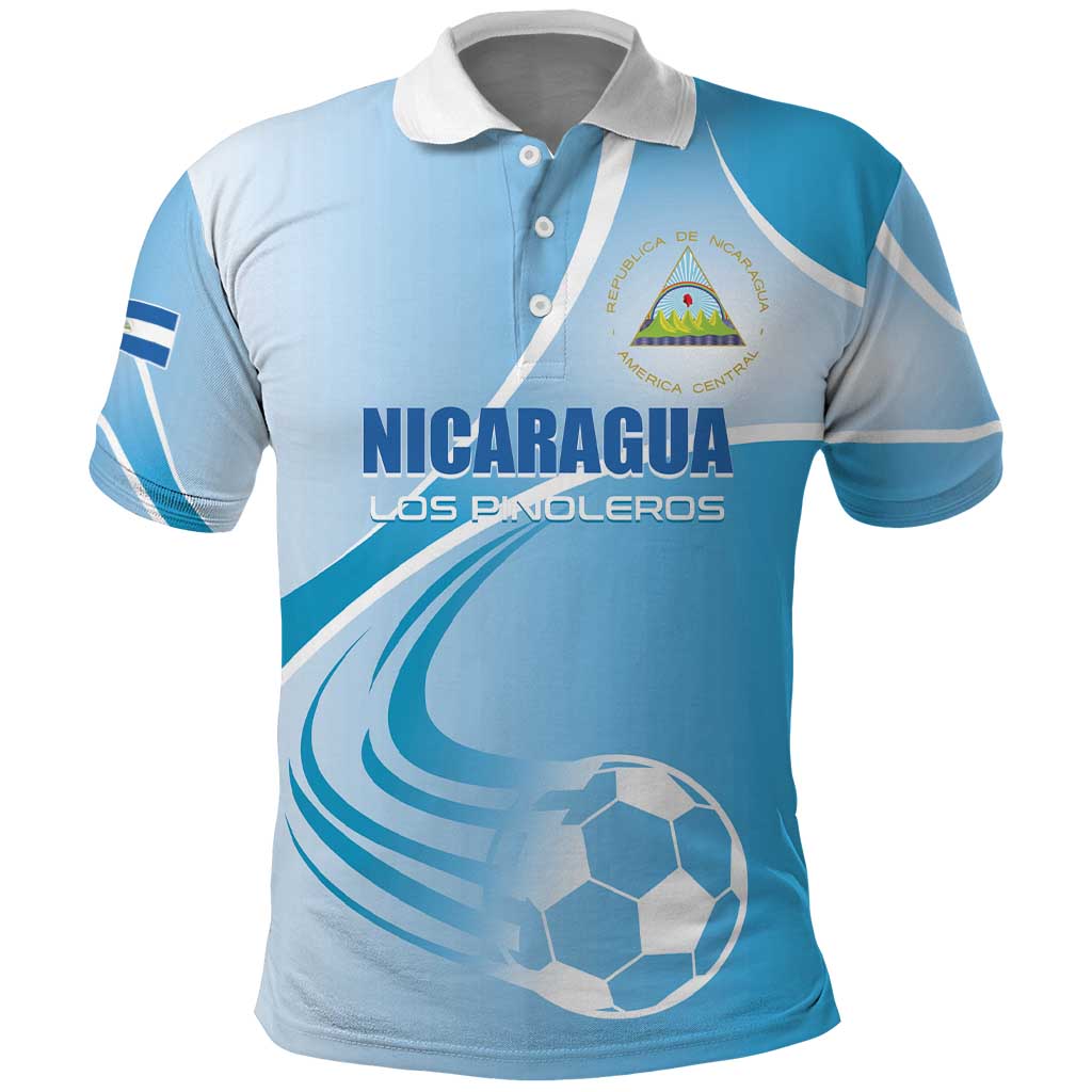 Custom Nicaragua Football Polo Shirt Vamos Los Pinoleros LT01