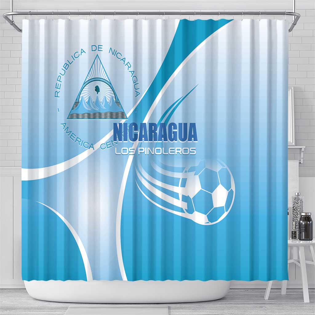 Nicaragua Football Shower Curtain Vamos Los Pinoleros LT01