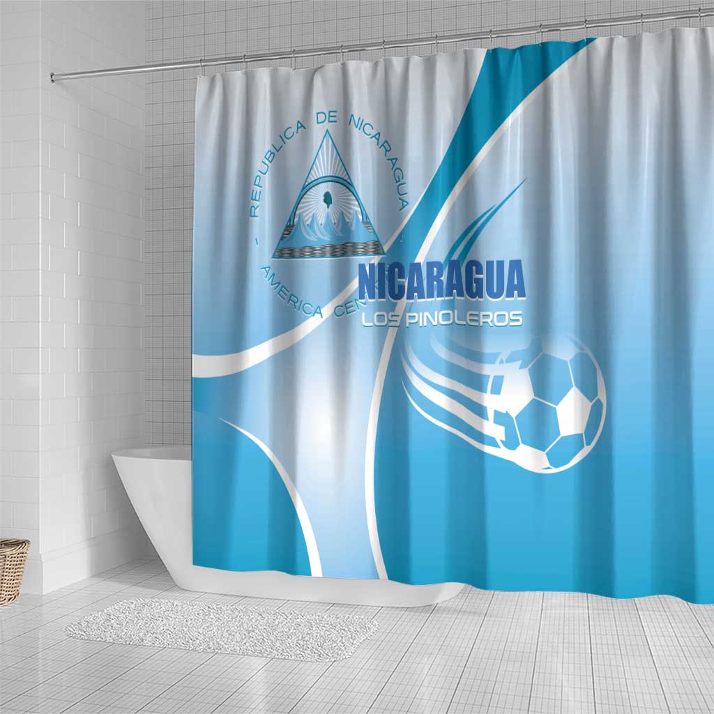 Nicaragua Football Shower Curtain Vamos Los Pinoleros LT01