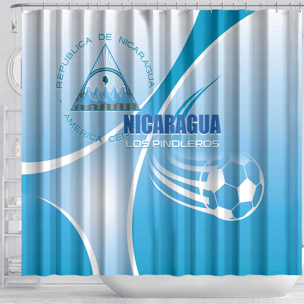 Nicaragua Football Shower Curtain Vamos Los Pinoleros LT01