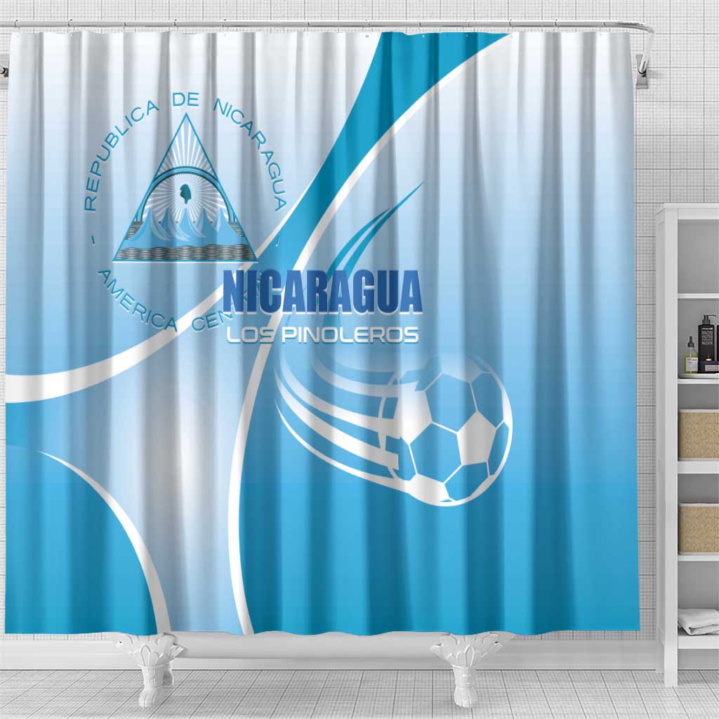 Nicaragua Football Shower Curtain Vamos Los Pinoleros LT01