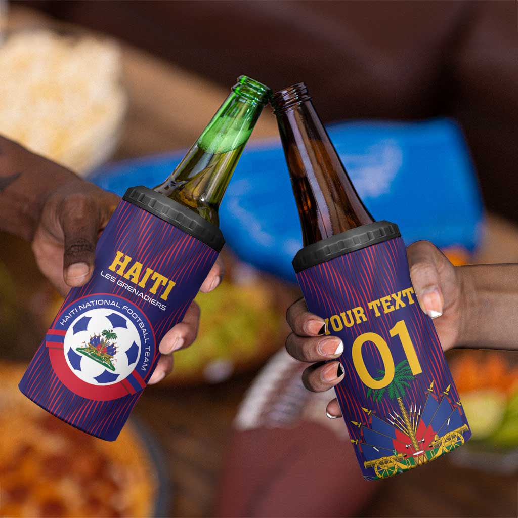 Custom Afro Haiti Football 4 in 1 Can Cooler Tumbler Come On Les Grenadiers LT01