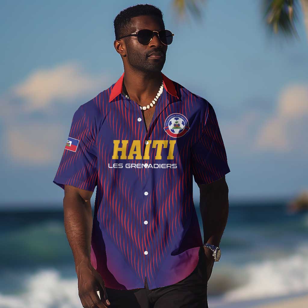 Custom Afro Haiti Football Hawaiian Shirt Come On Les Grenadiers LT01