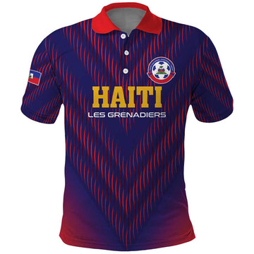 Custom Haiti Football Polo Shirt Come On Les Grenadiers LT01