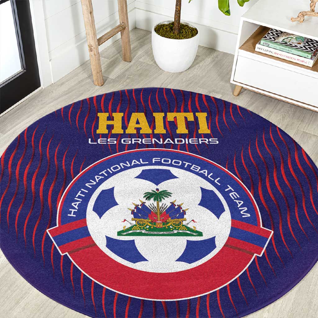 Afro Haiti Football Round Carpet Come On Les Grenadiers LT01