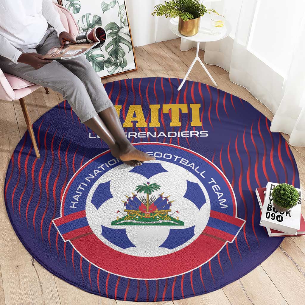 Afro Haiti Football Round Carpet Come On Les Grenadiers LT01