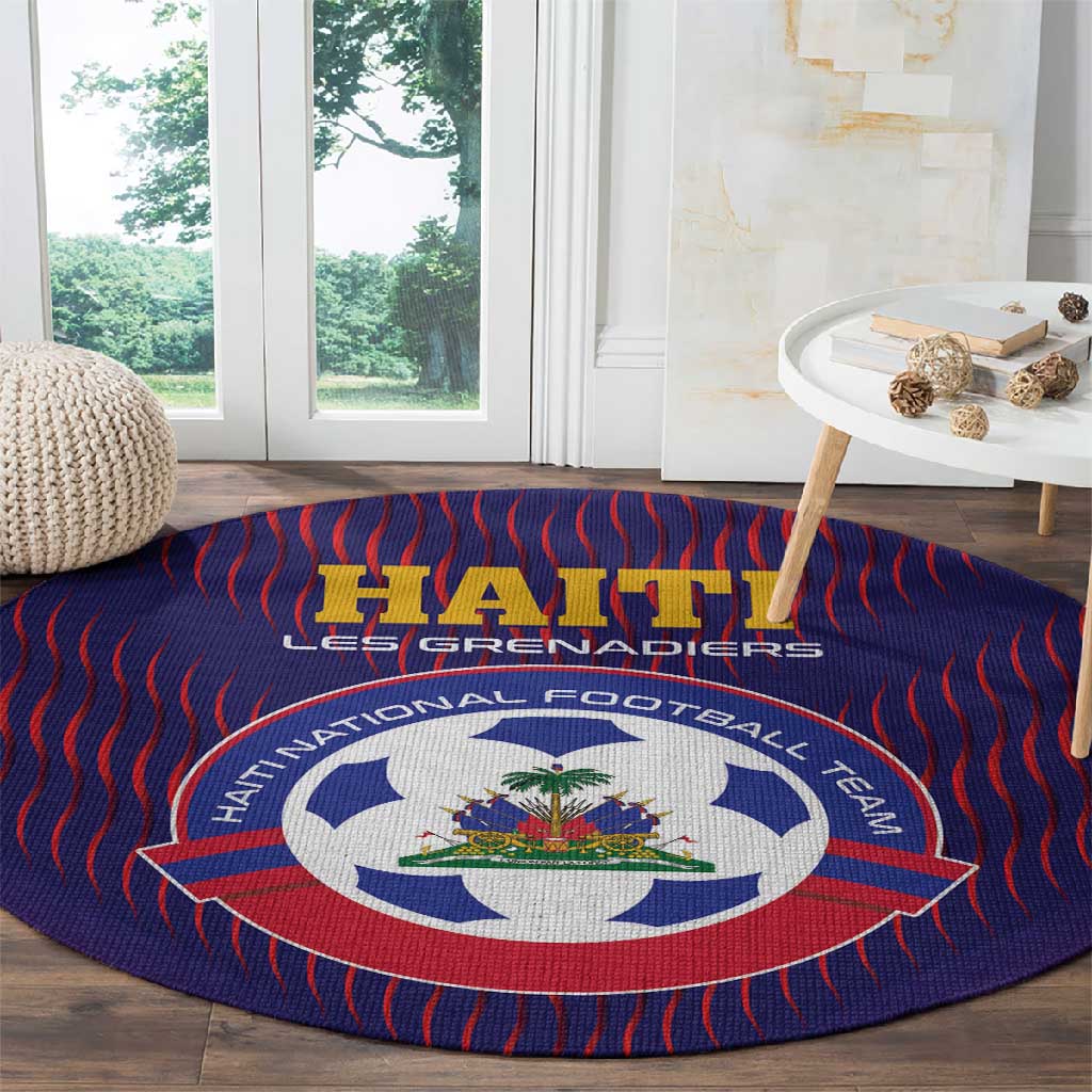 Afro Haiti Football Round Carpet Come On Les Grenadiers LT01