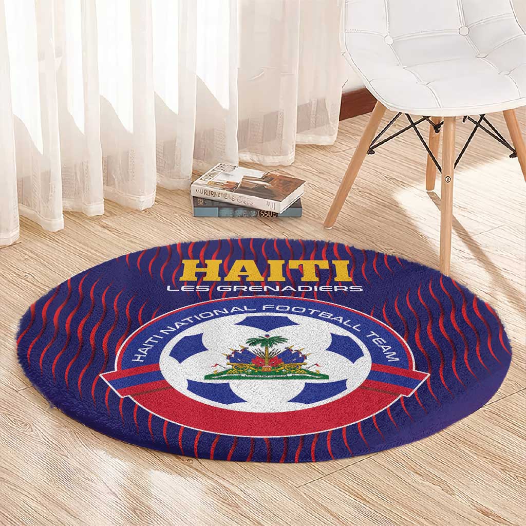 Afro Haiti Football Round Carpet Come On Les Grenadiers LT01