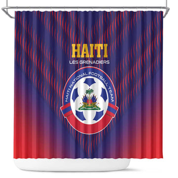 Haiti Football Shower Curtain Come On Les Grenadiers LT01