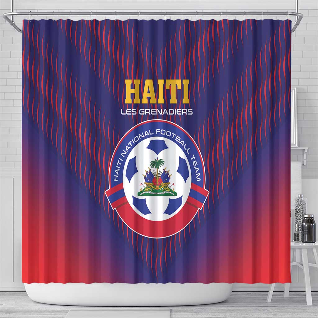 Haiti Football Shower Curtain Come On Les Grenadiers LT01