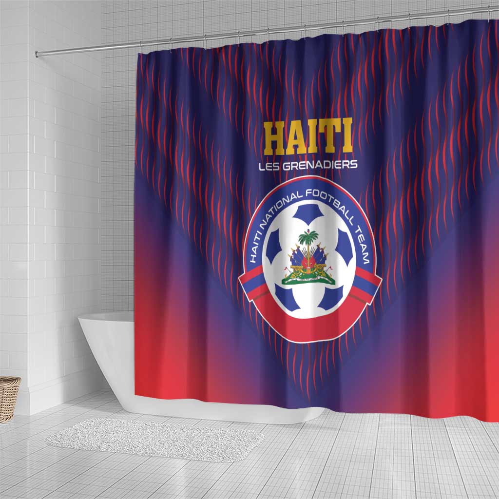 Haiti Football Shower Curtain Come On Les Grenadiers LT01