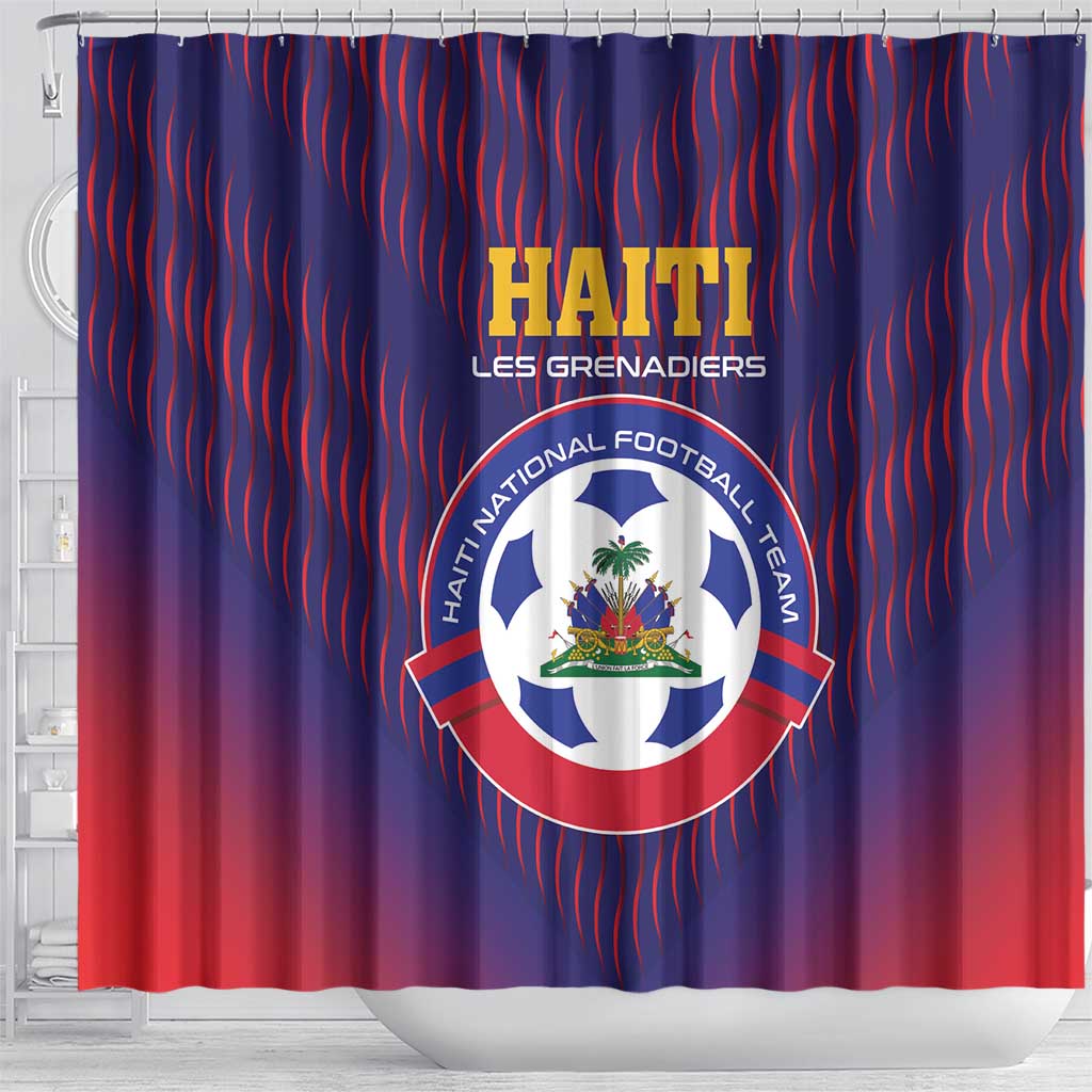Haiti Football Shower Curtain Come On Les Grenadiers LT01