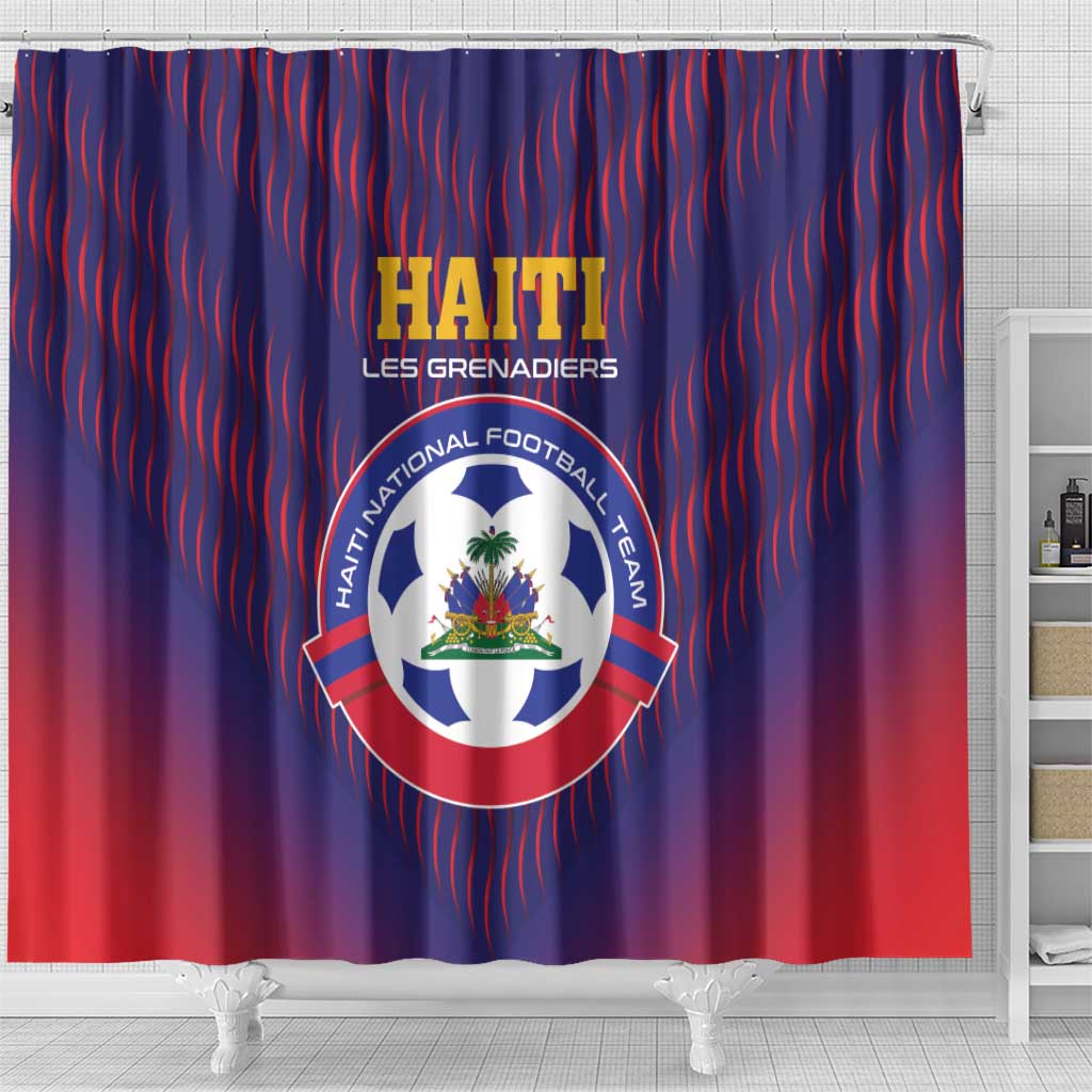 Haiti Football Shower Curtain Come On Les Grenadiers LT01