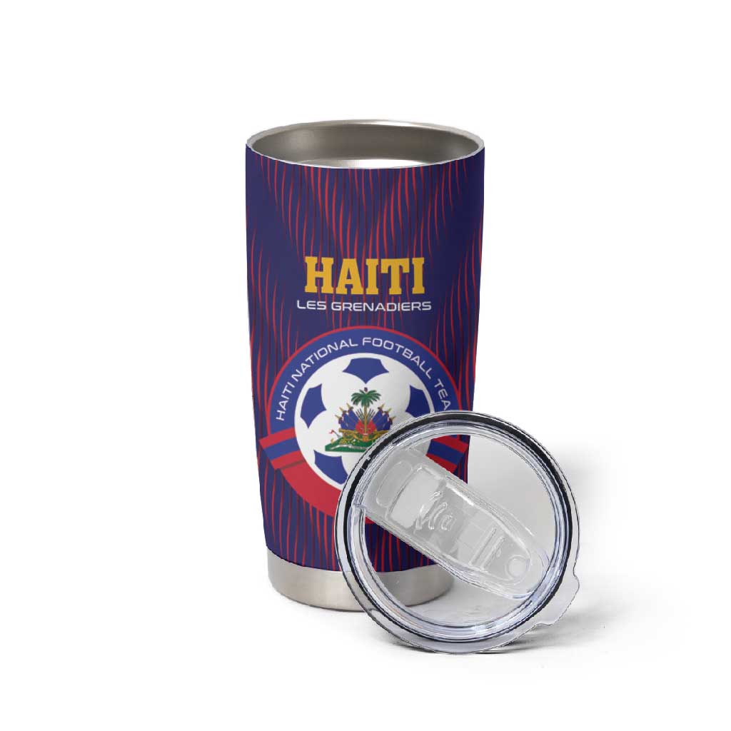 Custom Afro Haiti Football Tumbler Cup Come On Les Grenadiers LT01