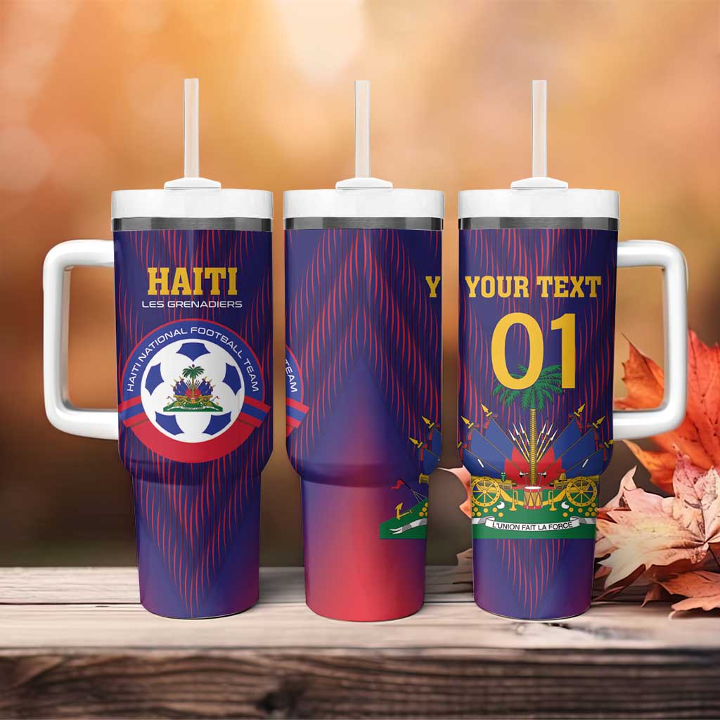 Custom Afro Haiti Football Tumbler With Handle Come On Les Grenadiers LT01