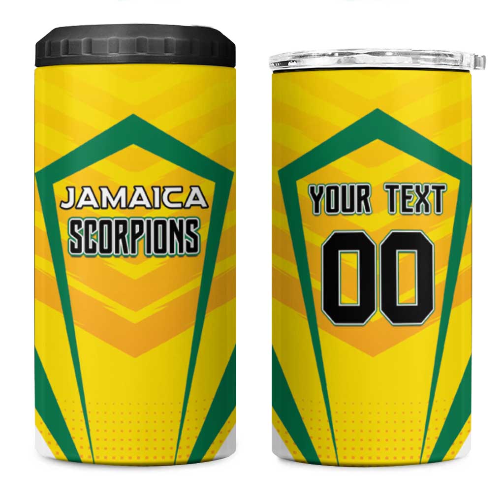 Custom Cricket Jamaica 4 in 1 Can Cooler Tumbler Scorpions We Made Legends LT01