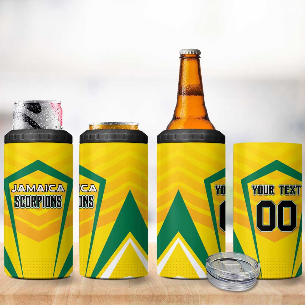 Custom Cricket Jamaica 4 in 1 Can Cooler Tumbler Scorpions We Made Legends LT01