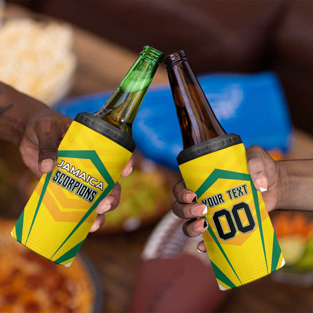 Custom Cricket Jamaica 4 in 1 Can Cooler Tumbler Scorpions We Made Legends LT01