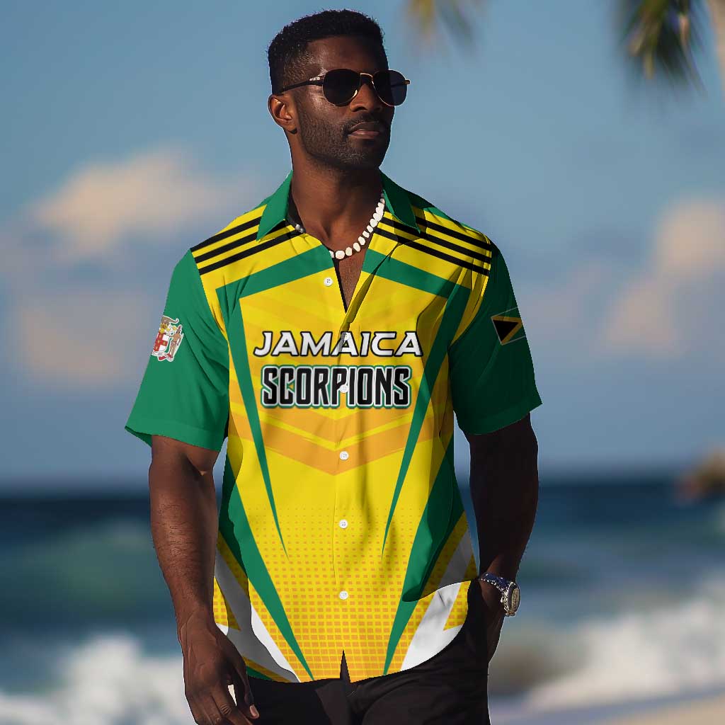 Custom Cricket Jamaica Hawaiian Shirt Scorpions We Made Legends LT01