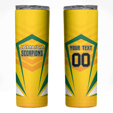 Custom Cricket Jamaica Skinny Tumbler Scorpions We Made Legends LT01
