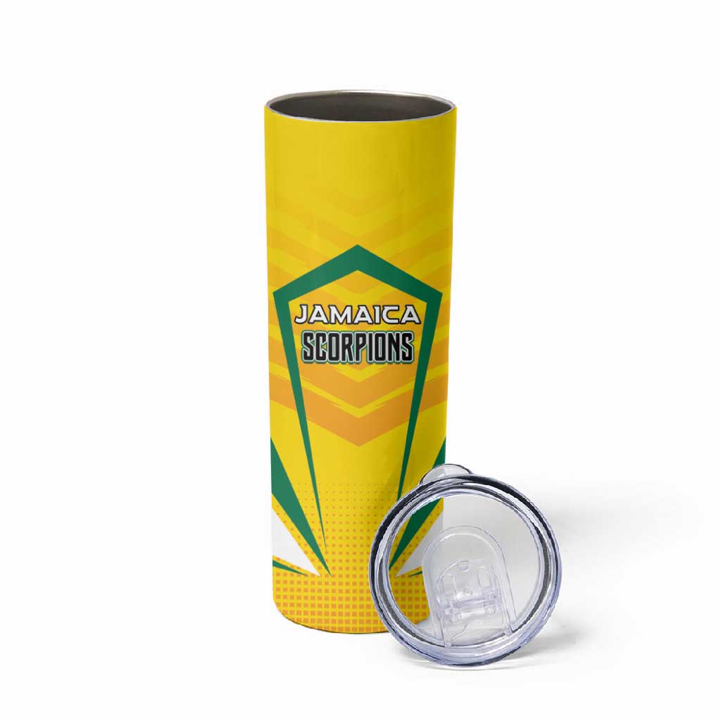 Custom Cricket Jamaica Skinny Tumbler Scorpions We Made Legends LT01