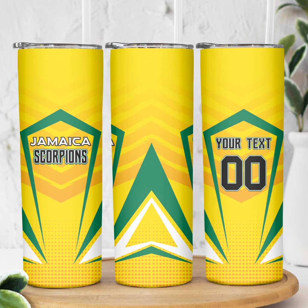 Custom Cricket Jamaica Skinny Tumbler Scorpions We Made Legends LT01