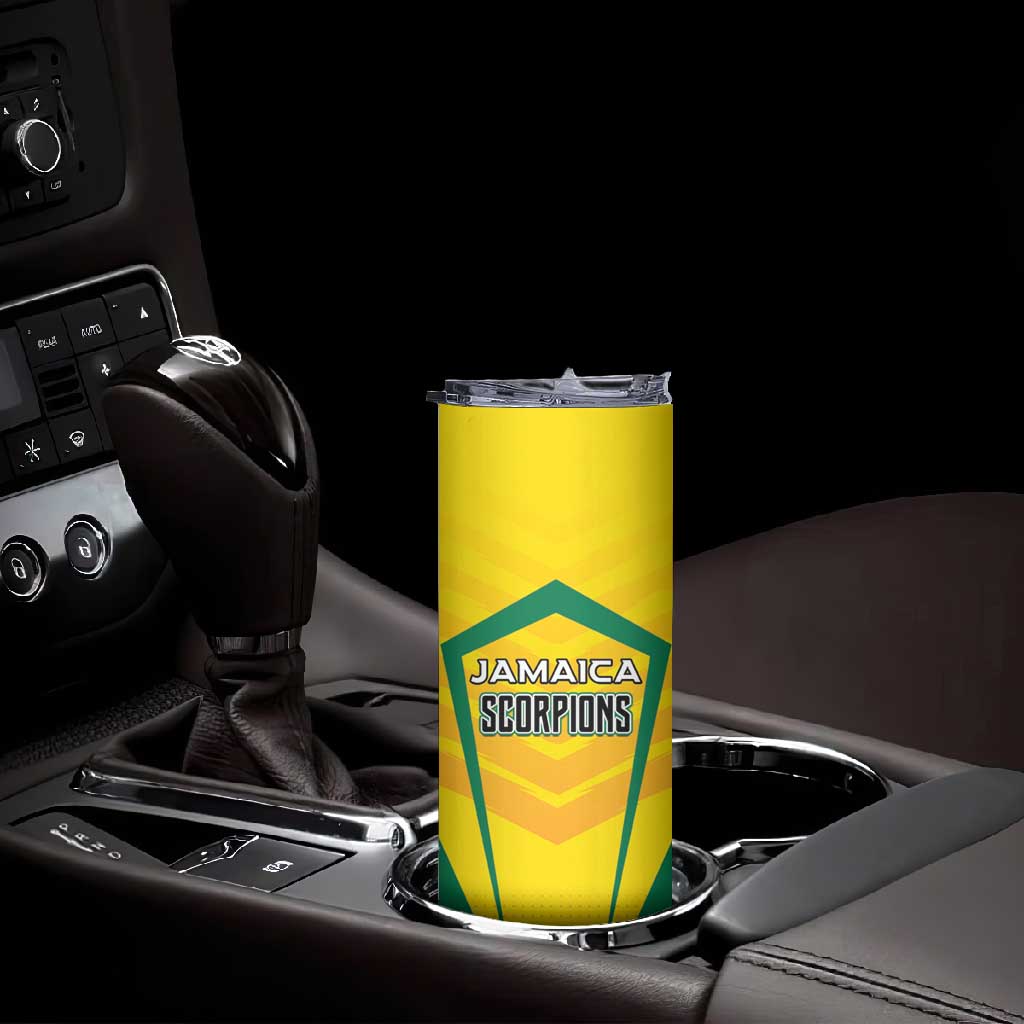 Custom Cricket Jamaica Skinny Tumbler Scorpions We Made Legends LT01