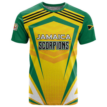 Custom Cricket Jamaica T shirt Scorpions We Made Legends LT01