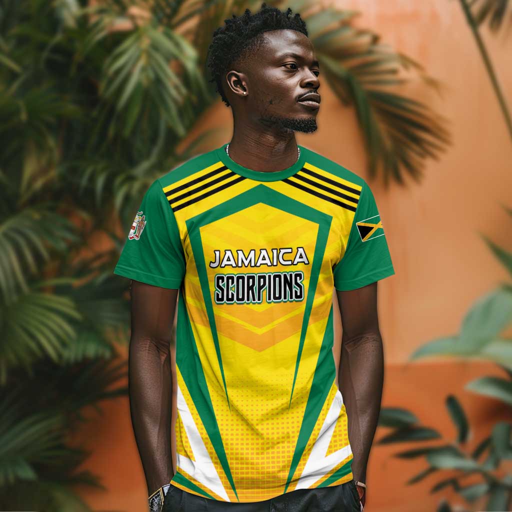 Custom Cricket Jamaica T shirt Scorpions We Made Legends LT01