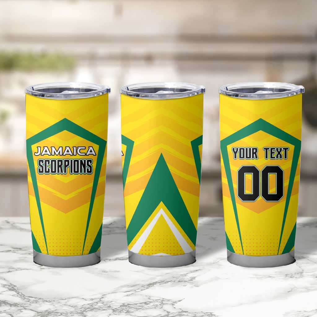 Custom Cricket Jamaica Tumbler Cup Scorpions We Made Legends LT01