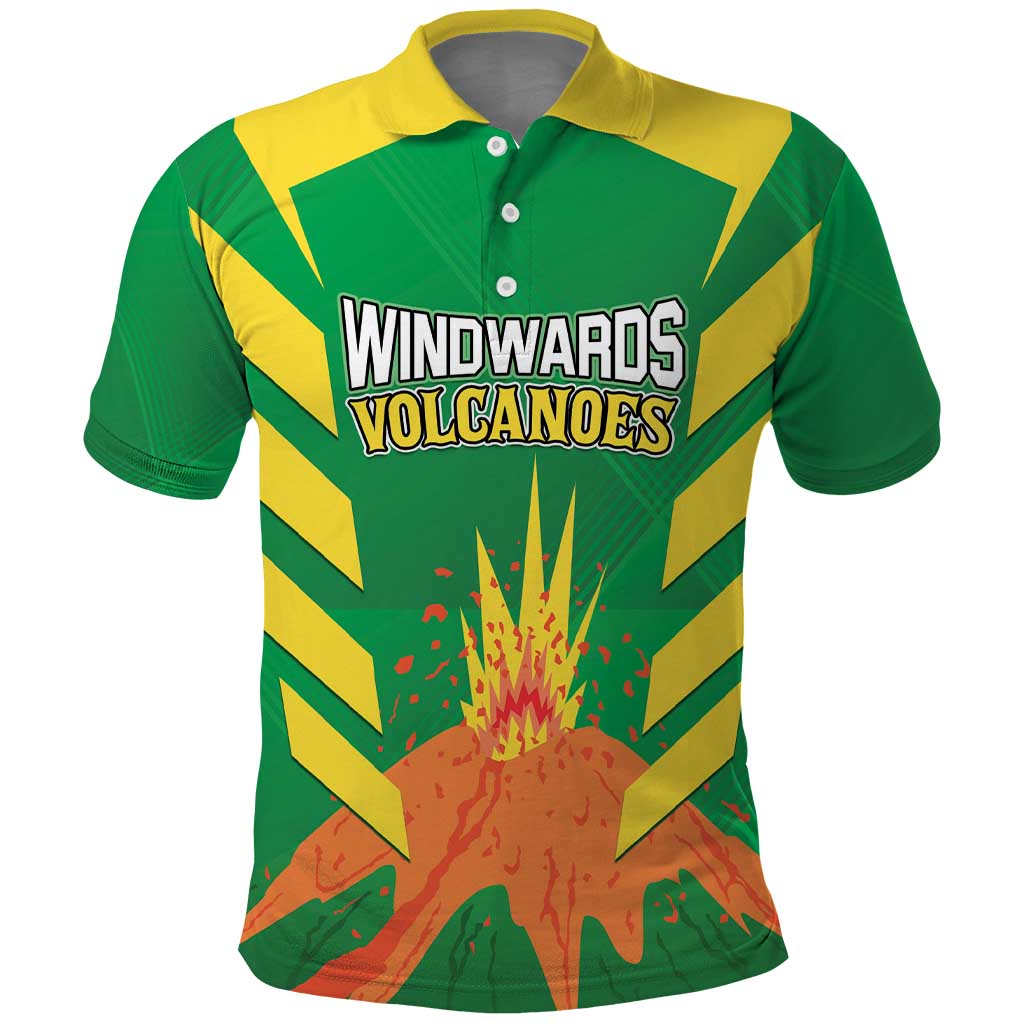 Custom Cricket Windwards Volcanoes Polo Shirt All The Best LAVA Boys LT01