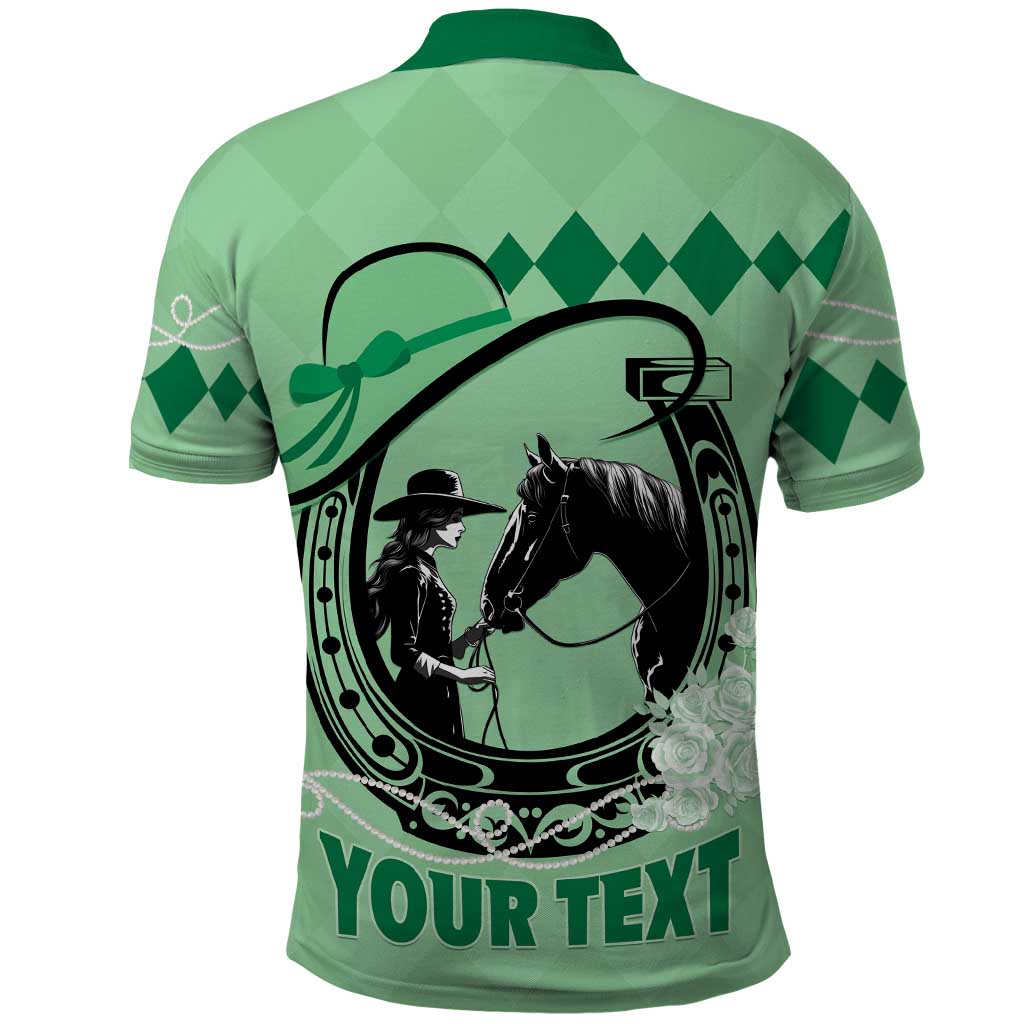 Personalized Kentucky Horse Racing Polo Shirt Beauty and The Horse Green Version LT01