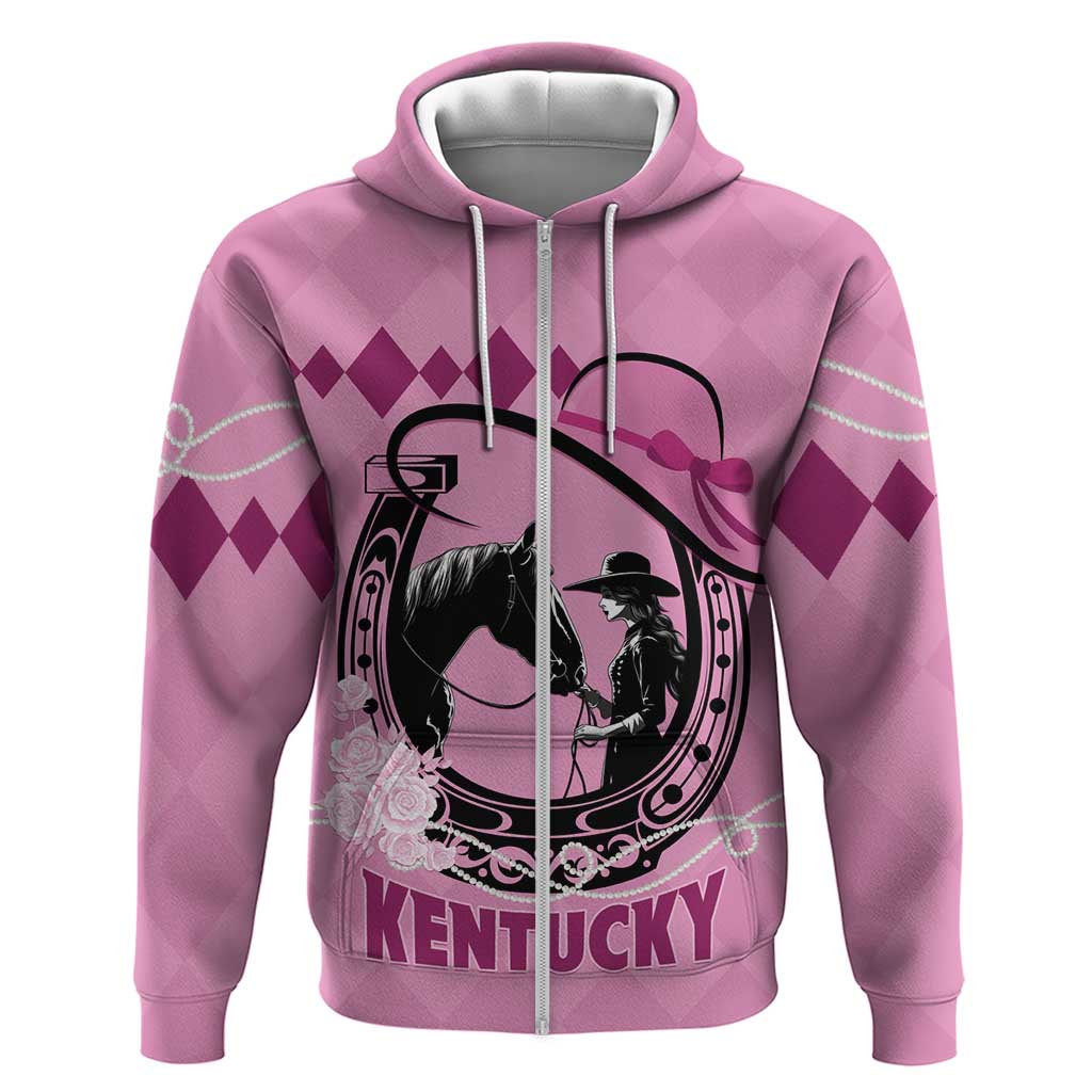 Personalized Kentucky Horse Racing Hoodie Beauty and The Horse Pink Version LT01
