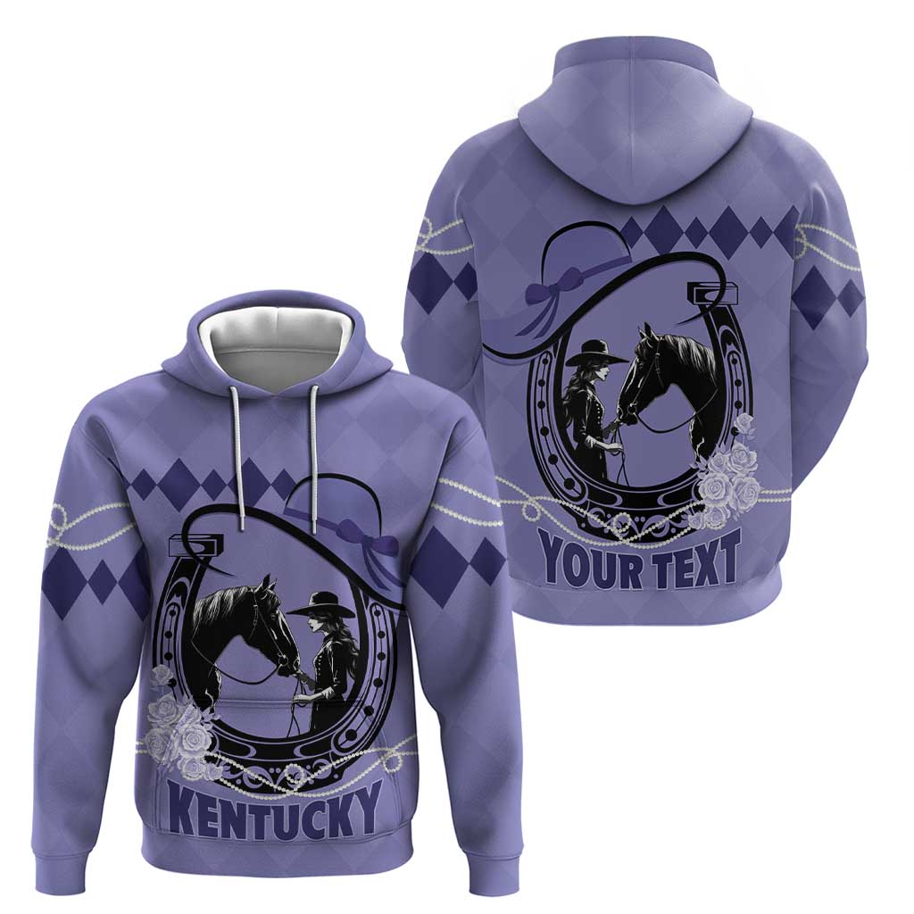 Personalized Kentucky Horse Racing Hoodie Beauty and The Horse Purple Version LT01