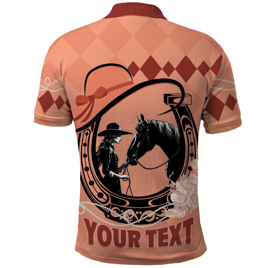 Personalized Kentucky Horse Racing Polo Shirt Beauty and The Horse Orange Version LT01