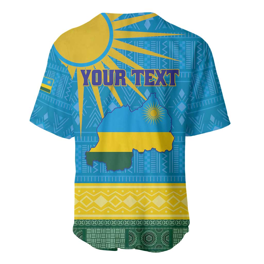 Personalized Rwanda Baseball Jersey Coat of Arms With African Pattern LT01