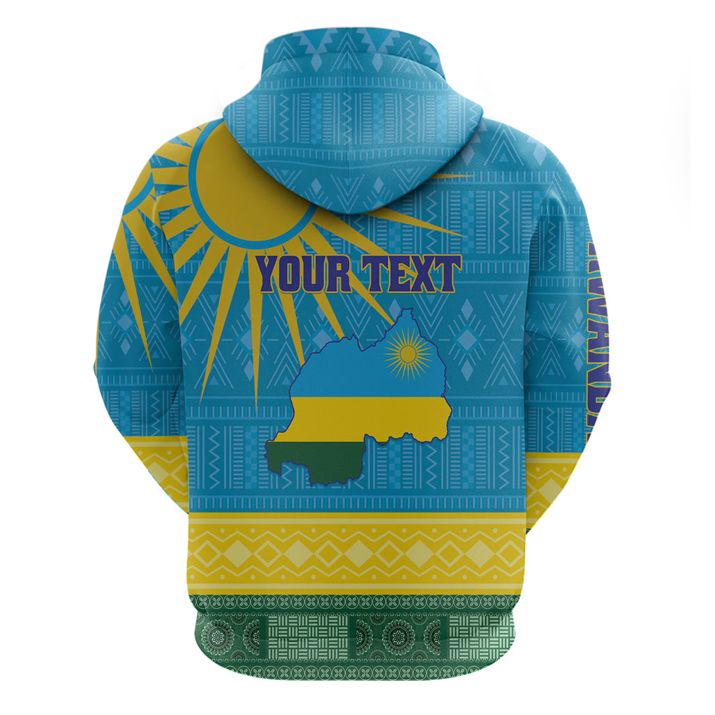Personalized Rwanda Hoodie Coat of Arms With African Pattern LT01