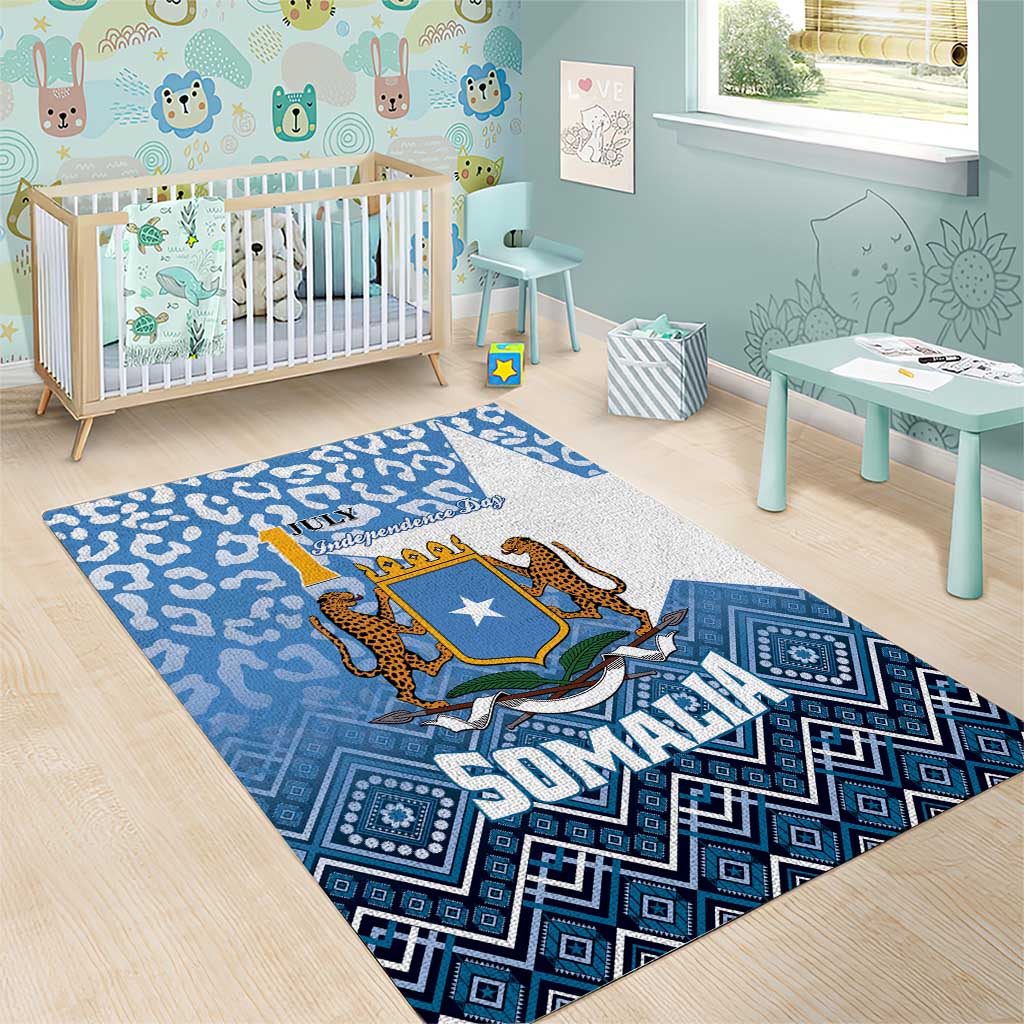 Somalia Independence Day Area Rug African Leopard Pattern LT01