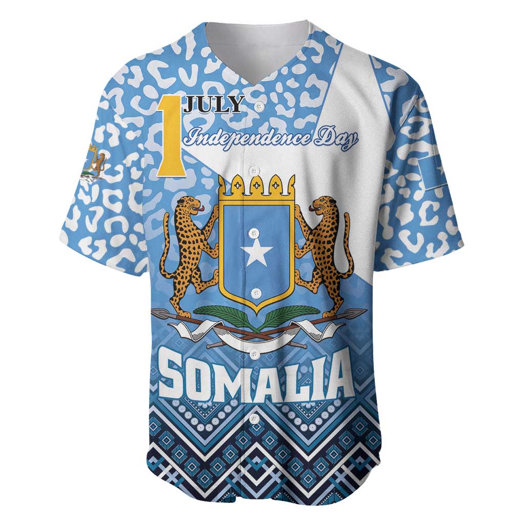 Personalized Somalia Independence Day Baseball Jersey African Leopard Pattern LT01