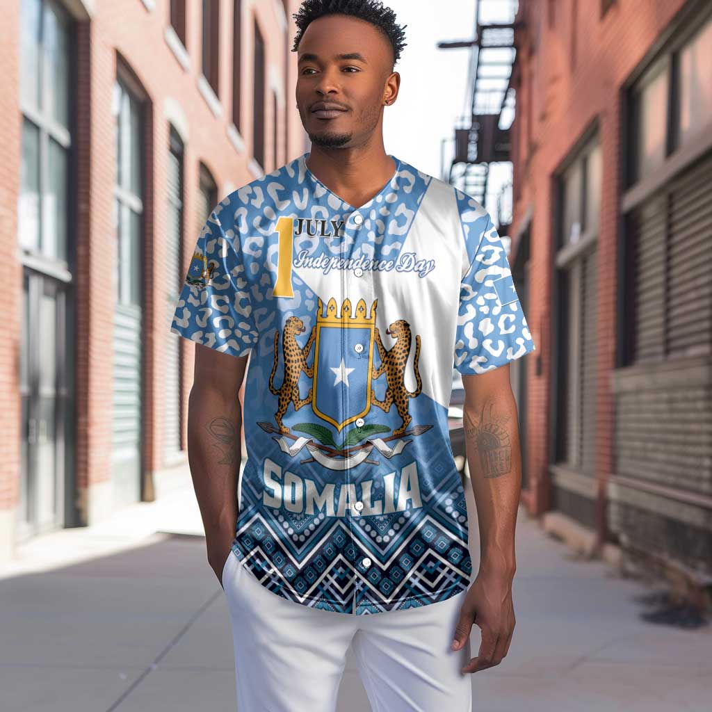 Personalized Somalia Independence Day Baseball Jersey African Leopard Pattern LT01