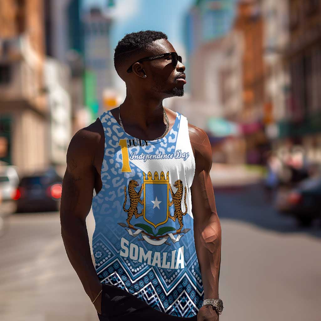 Personalized Somalia Independence Day Men Tank Top African Leopard Pattern LT01