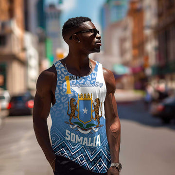 Personalized Somalia Independence Day Men Tank Top African Leopard Pattern LT01