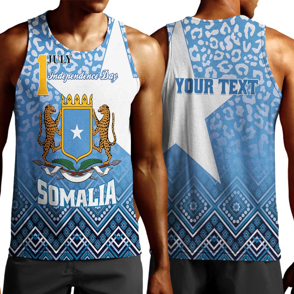 Personalized Somalia Independence Day Men Tank Top African Leopard Pattern LT01
