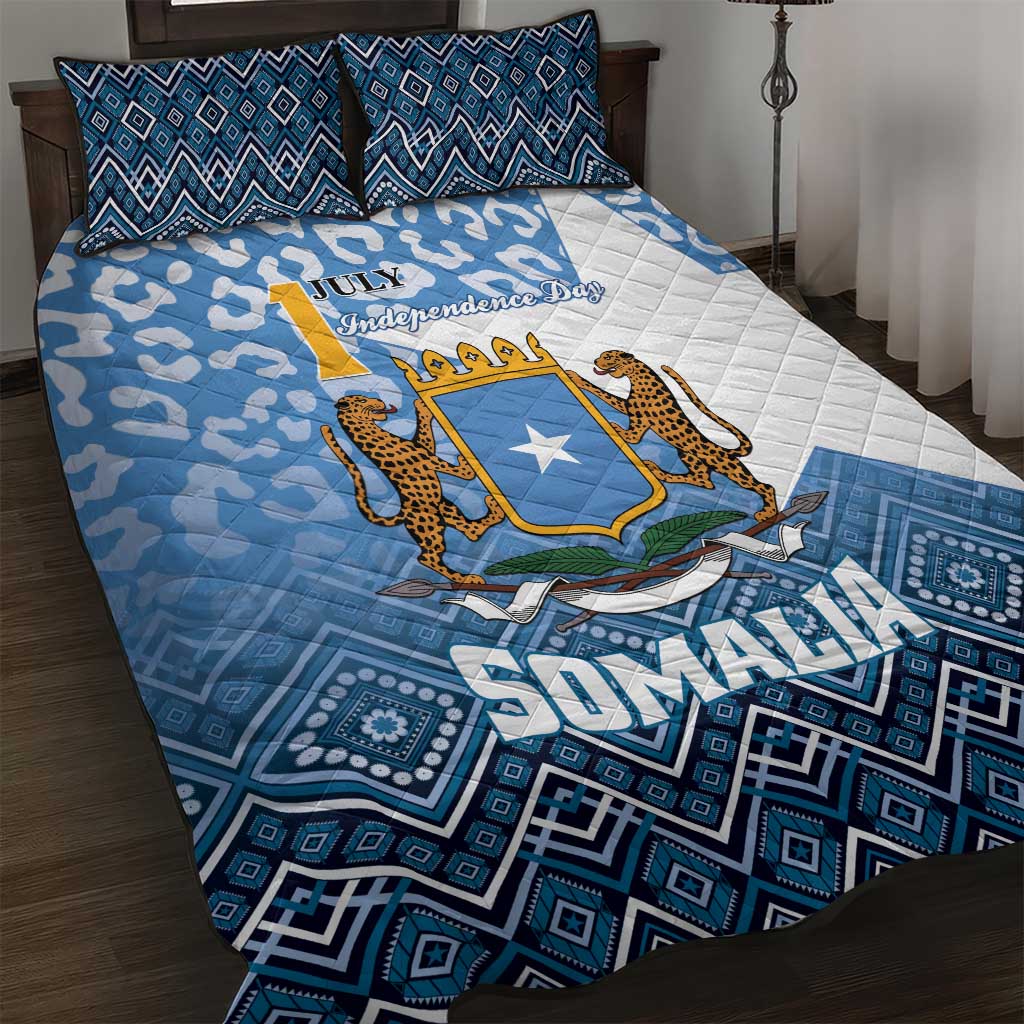 Somalia Independence Day Quilt Bed Set African Leopard Pattern LT01