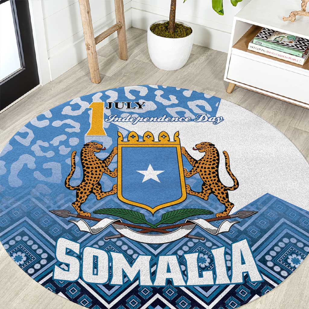 Somalia Independence Day Round Carpet African Leopard Pattern LT01
