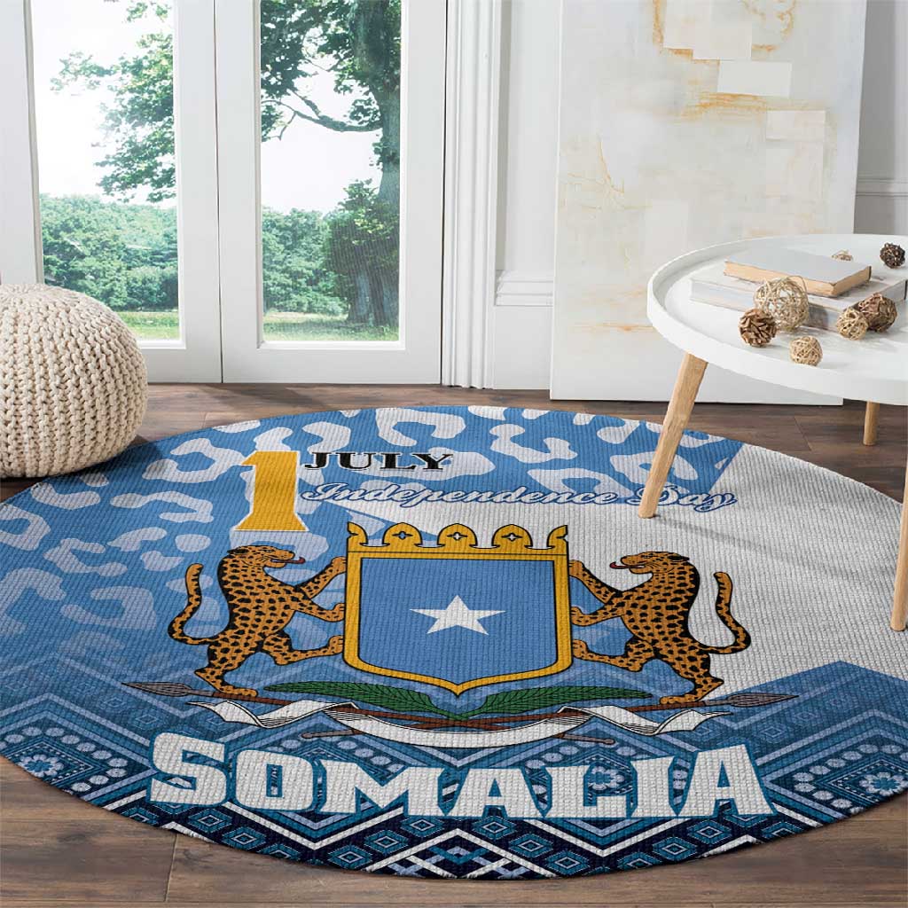 Somalia Independence Day Round Carpet African Leopard Pattern LT01