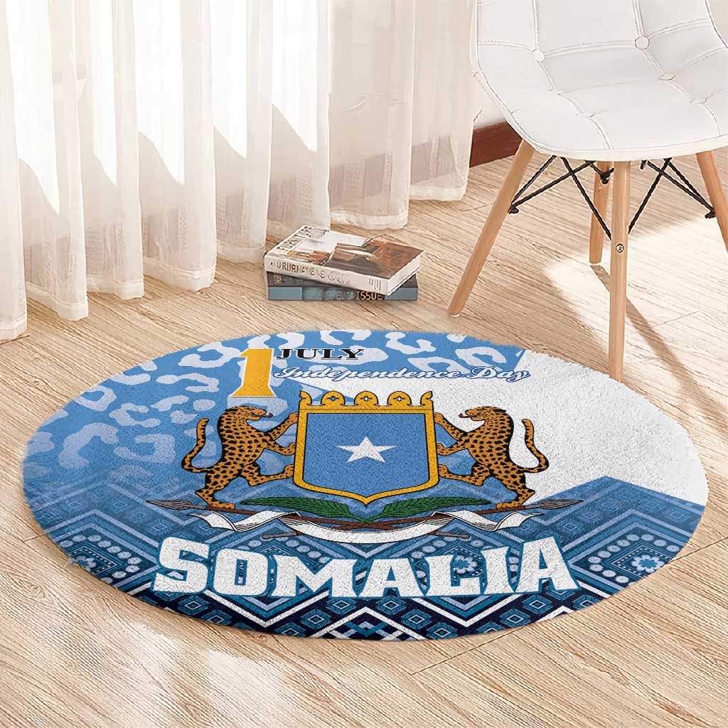 Somalia Independence Day Round Carpet African Leopard Pattern LT01