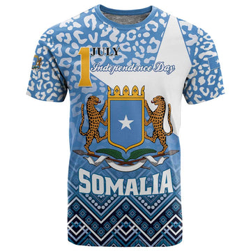 Personalized Somalia Independence Day T shirt African Leopard Pattern LT01