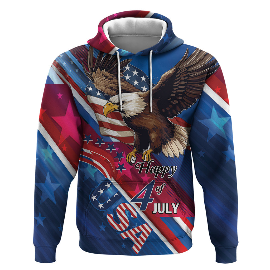 Personalized USA Independence Day 2024 Hoodie United States Eagle LT01